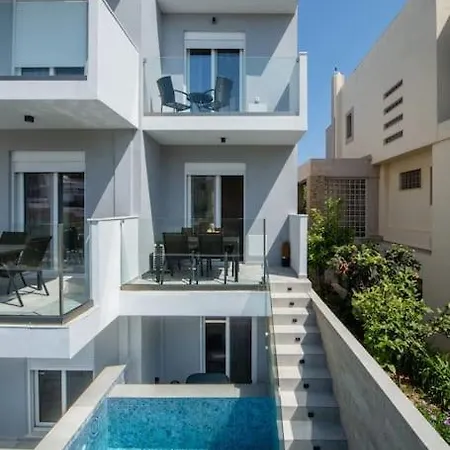 شقة Santa Marina Luxury #1 With Pool Asgourou
